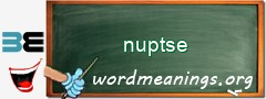 WordMeaning blackboard for nuptse